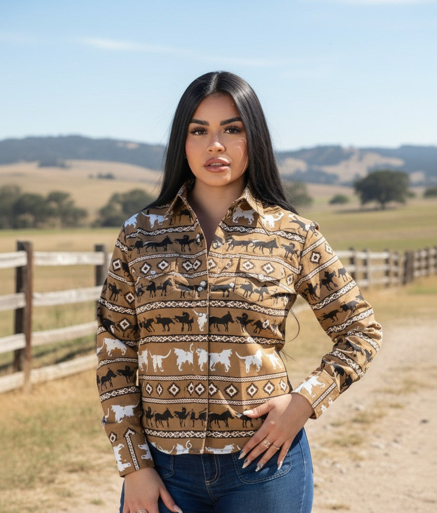Women's Snap Button Shirt