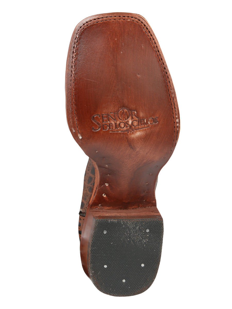 El Señor de los Cielos Men’s Rodeo Boot - Imitation Caiman Belly  Leather - Brown

 44937