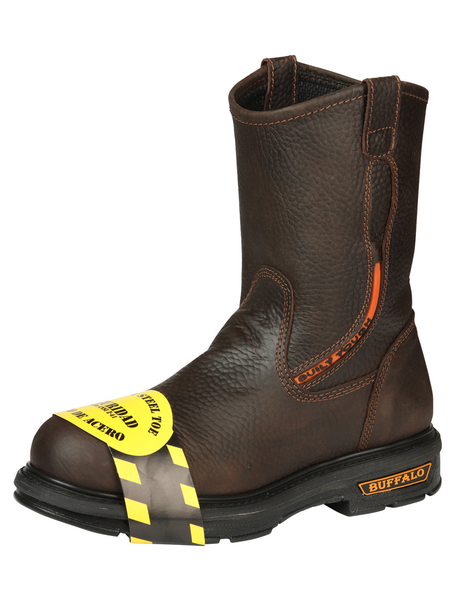 Buffalo & Bull Men’s Work Boots with Toe Cap Bovine Leather - Rino  Moka 45260