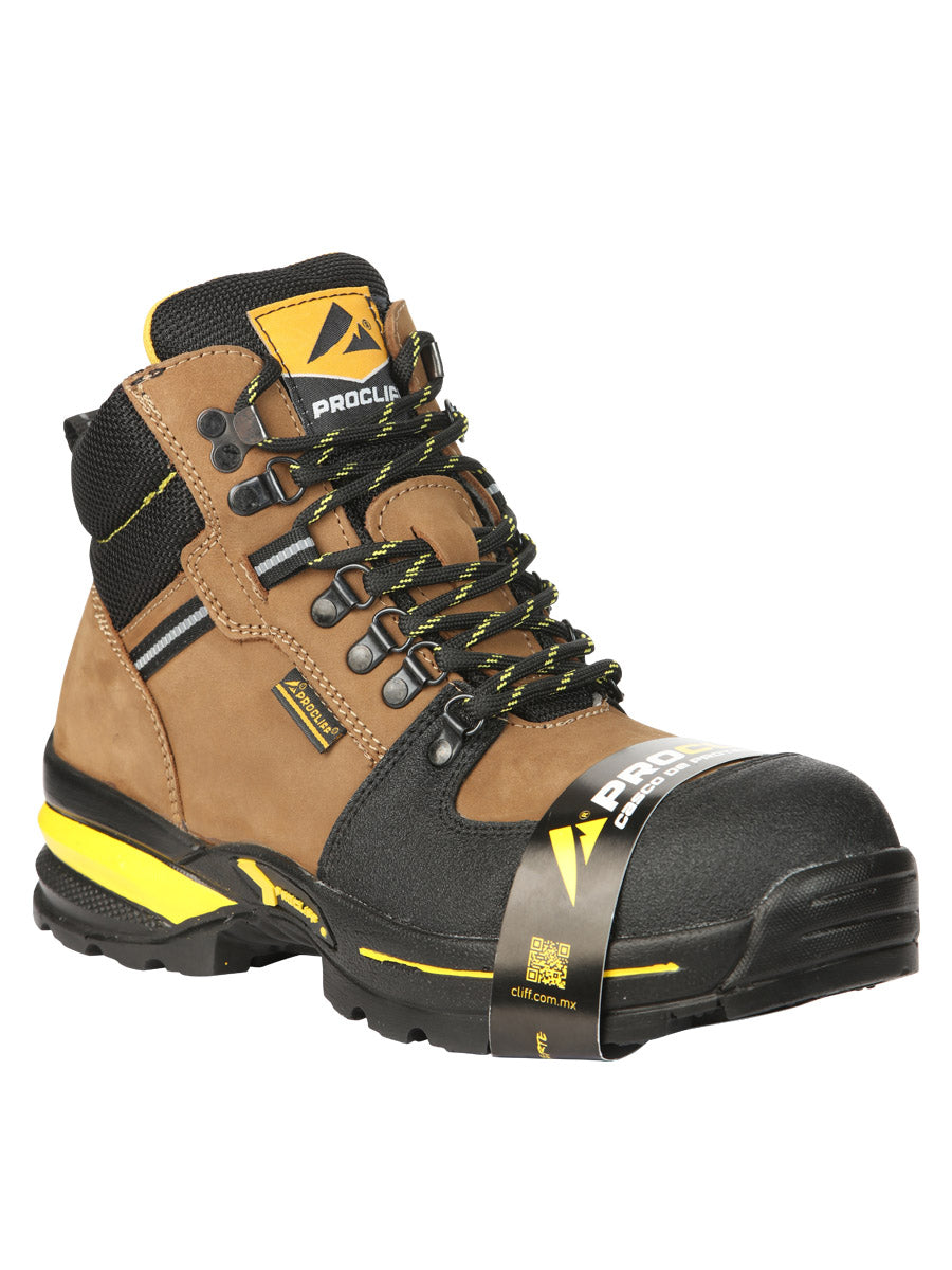 Procliff Men’s Work Shoes with Laces and Toe Cap - Nobuck Maple  45286