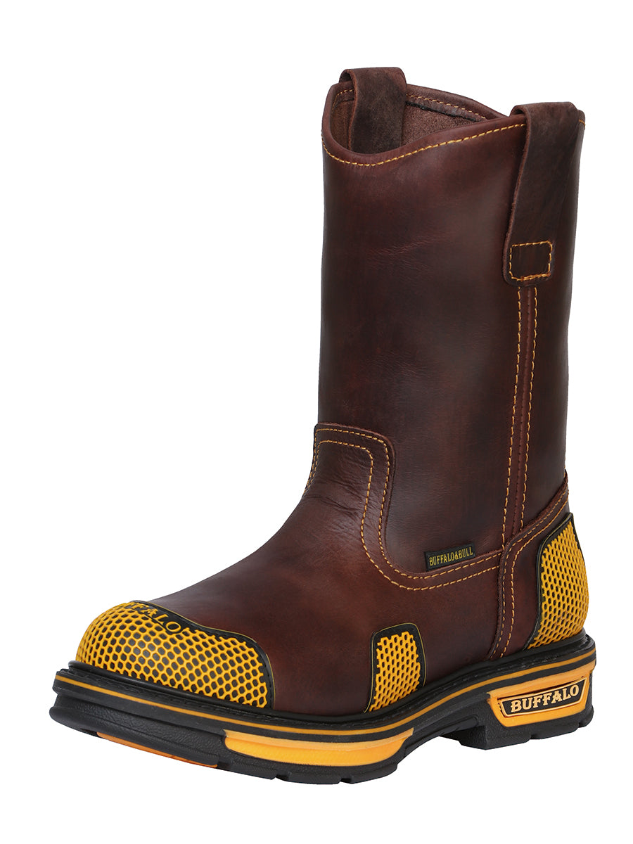 Buffalo & Bull Men’s Work Boots - Brown/Yellow 123031