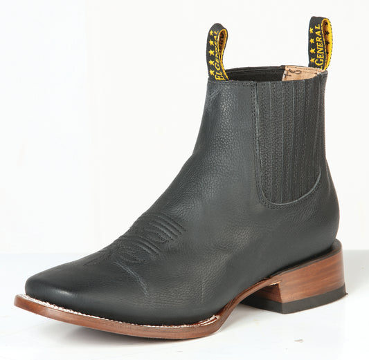 El General Men’s Ankle Boots - Cimarron Leather Black 126610